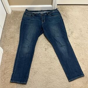 Old Navy Women's Straight Leg Jeans - Dark Blue